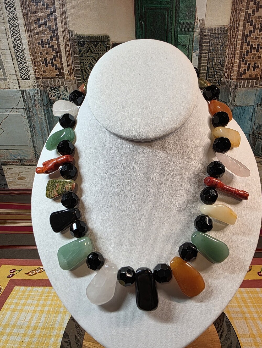 Semi Precious Multi Gemstone Necklace